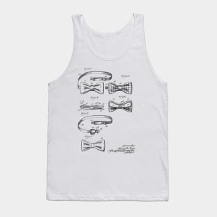 Reversible Necktie Vintage Patent Hand Drawing Tank Top